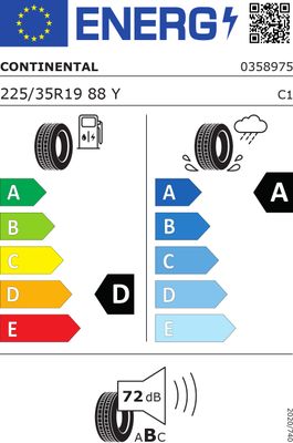 Continental Sc-5p ro2 fr xl 225/35 R19 88Y CO2253519YSC5PRO2FXL