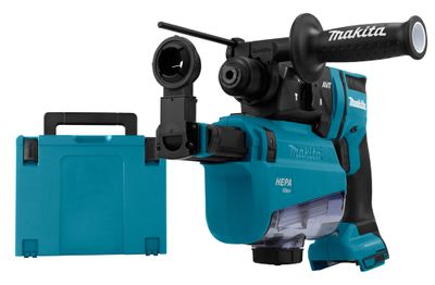 Makita DHR182ZWJU Accu Combi Boorhamer 18v | Zonder accu&apos;s en lader, in Mbox, met stofafzuiging - DHR182ZWJU