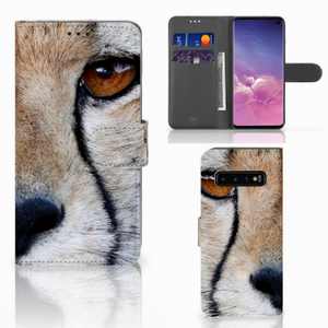 Samsung Galaxy S10 Telefoonhoesje met Pasjes Cheetah