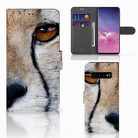 Samsung Galaxy S10 Telefoonhoesje met Pasjes Cheetah - thumbnail