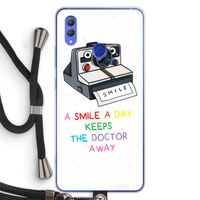 Smile: Honor Note 10 Transparant Hoesje met koord Smile: Honor Note 10 Transparant Hoesje met koord