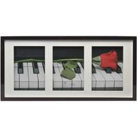 Henzo Fotolijst - Piano Gallery - Collagelijst voor 3 foto\'s - Fotomaat 13x18 cm - Zwart
