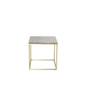 Fjôrd - Sidetable Grijs|Goud 50cm - Marmer - Estelle