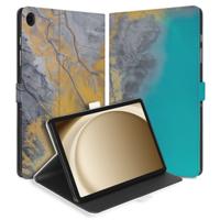Marble Blue Gold Tablet Hoesje met Standaard Samsung Galaxy Tab A11 Plus
