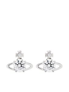 Vivienne Westwood boucles d'oreilles serties de cristaux à logo Orb - Argent