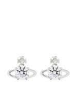 Vivienne Westwood boucles d'oreilles serties de cristaux à logo Orb - Argent