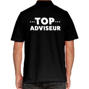 Top adviseur beurs/evenementen polo shirt zwart voo