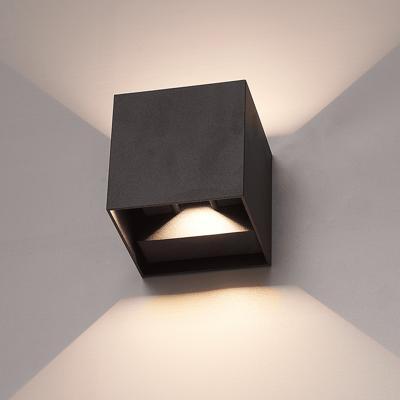 Set van 3 Kansas LED Wandlampen - 7 Watt 660 lumen - IP65 Waterdicht - 3000K Warm Wit - Binnen en buiten - Kubus - Up & Down Light - Zwart