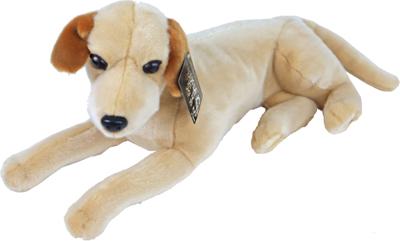 Boony Natural Decoration pluche labrador blond 53 cm liggend - Gebr de boon