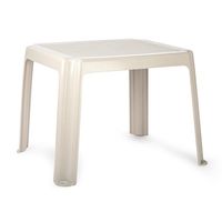 Forte Plastics Kunststof kindertafel - beige - 55 x 66 x 43 cm - camping/tuin/kinderkamer   -