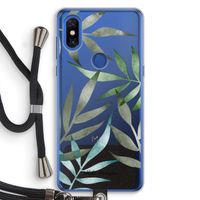 Tropical watercolor leaves: Xiaomi Mi Mix 3 Transparant Hoesje met koord