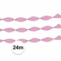 3x Crepe papier licht roze 24 meter   - - thumbnail