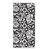 Xiaomi Redmi Note 11 Pro Smart Cover Black Flowers - thumbnail