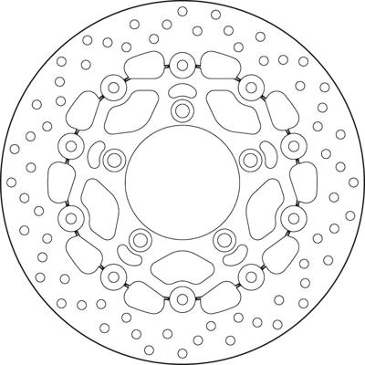 BREMBO Serie Oro remschijf, remschijven voor de moto, zwevend 78B40897