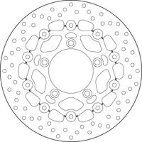 BREMBO Serie Oro remschijf, remschijven voor de moto, zwevend 78B40897