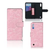 Samsung Galaxy M10 Hoesje White Flowers