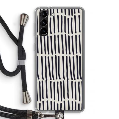 Moroccan stripes: Samsung Galaxy S21 Plus Transparant Hoesje met koord