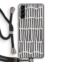 Moroccan stripes: Samsung Galaxy S21 Plus Transparant Hoesje met koord