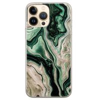 iPhone 13 Pro Max siliconen hoesje - Green waves