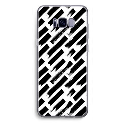 Zwarte vegen: Samsung Galaxy S8 Plus Transparant Hoesje