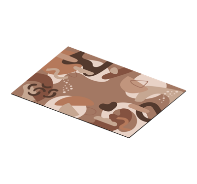 Abstracte vormen mocha mousse moderne placemat