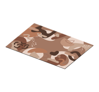Abstracte vormen mocha mousse moderne placemat