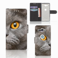 Telefoonhoesje met Pasjes Sony Xperia XZ2 Compact Britse Korthaar - thumbnail