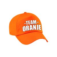 Team oranje pet volwassenen voor sportdag - Verkleedhoofddeksels