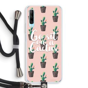 Cactus quote: Huawei P Smart Pro Transparant Hoesje met koord