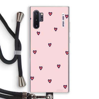 Hartjes: Samsung Galaxy Note 10 Plus Transparant Hoesje met koord
