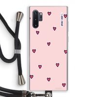 Hartjes: Samsung Galaxy Note 10 Plus Transparant Hoesje met koord