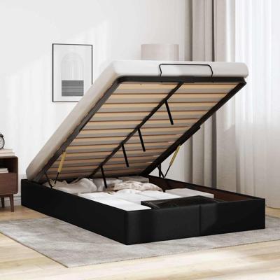 Bedframe zonder matras 120x190 cm kunstleer zwart