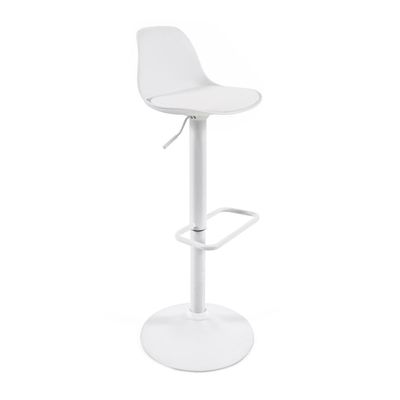 Kave Home Draaibare Barkruk 'Orlando-T' PU, kleur Wit