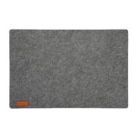 Cepewa Tafel placemats - vilt - grijs - 30 x 45 cm - met ronde hoeken - Diner - ontbijt