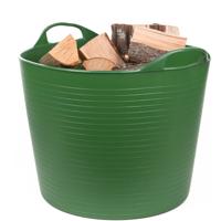 Haardhout - haardblokken emmer/kuip - groen - 45 liter - Flexibel kunststof - rond - 45 x 37 cm