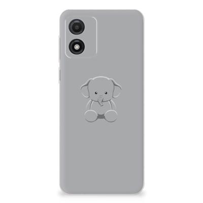 Motorola Moto E13 Telefoonhoesje met Naam Grijs Baby Olifant Motorola Moto E13 Telefoonhoesje met Naam Grijs Baby Olifant