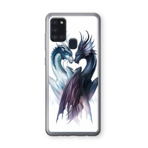 Yin Yang Dragons: Samsung Galaxy A21s Transparant Hoesje