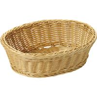 Gevlochten mandje - ovaal - 23 x 29 x 9,5 cm - fruitmand/broodmand - Tafel dekken