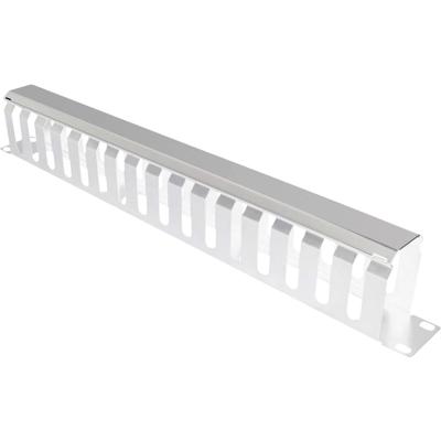 VALUE 19 Frontplaat 1 HE met rangeerkanaal 40 x 60 mm, grijs