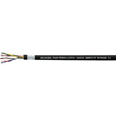 Helukabel 21143-500 Datakabel Li-2YCYv 4 x 2 x 0.5 mm² Zwart 500 m