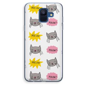 Meow: Samsung Galaxy A6 (2018) Transparant Hoesje