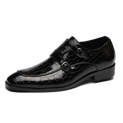 Krokodil patroon Business platte onderkant lederen formele schoenen grootte: 39 (zwart)