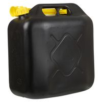 Zwarte jerrycan/watertank met schenktuit 20 liter - thumbnail