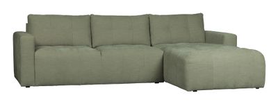 vtwonen Loungebank 'Bar' Rechts, Washed look, kleur Groen