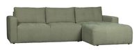 vtwonen Loungebank 'Bar' Rechts, Washed look, kleur Groen