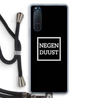 Negenduust black: Sony Xperia 5 II Transparant Hoesje met koord