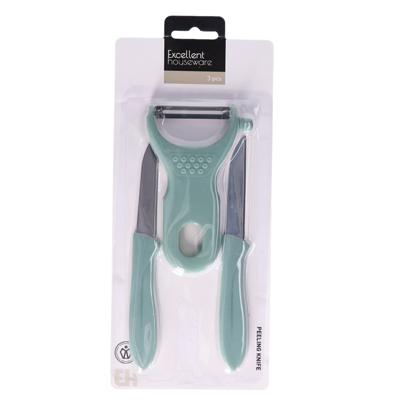 Schilmesjes Set - 3-delig - Mint - RVS - Dunschillers - Keukengerei