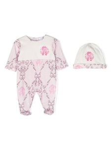 Roberto Cavalli Junior trousseau de naissance à logo imprimé - Rose