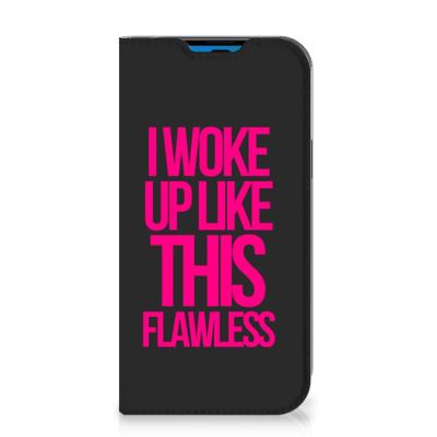 iPhone 14 Pro Hoesje met tekst Woke Up - Origineel Cadeau Zelf Maken