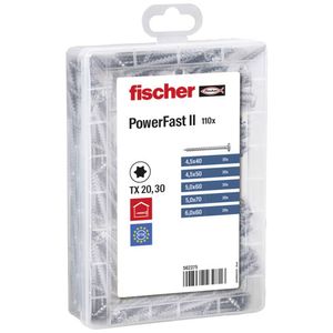 Fischer Meisterbox PowerFast II PH VG TX 562275 Spaanplaatschroeven assortiment Staal Galvanisch verzinkt 1 set(s)